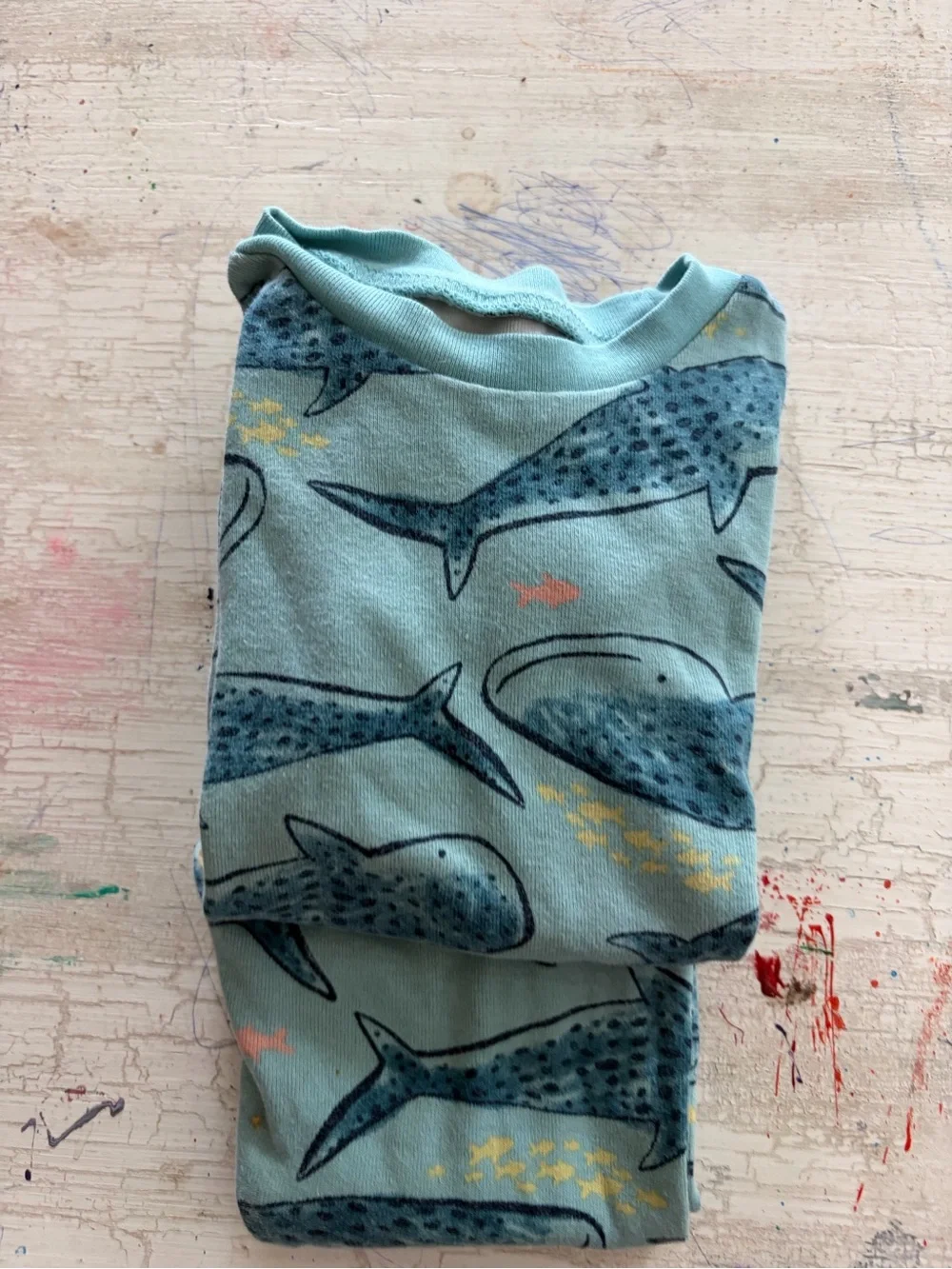 Carter's Whale Shark Pajama Set - Teal and Navy